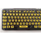 Teclado De Contraste Amarelo Com Colmeia