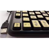 Teclado Braille E Baixa Viso Amarelo